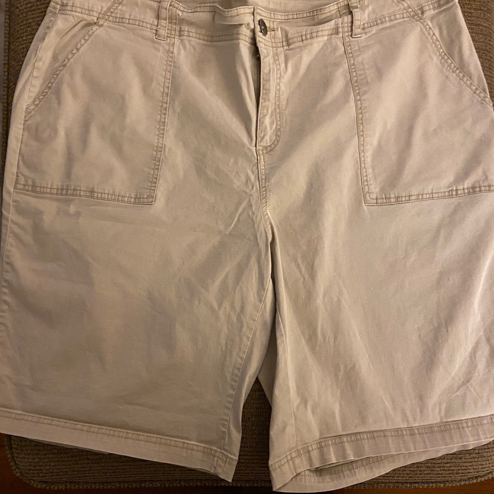 Lane Bryant khaki Bermuda shorts